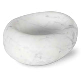 Lagoon Marble Bowl, White-Accessories-High Fashion Home