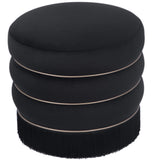 Lakka Ottoman, Black-Furniture - Chairs-High Fashion Home