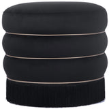 Lakka Ottoman, Black-Furniture - Chairs-High Fashion Home