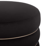 Lakka Ottoman, Black-Furniture - Chairs-High Fashion Home