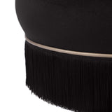 Lakka Ottoman, Black-Furniture - Chairs-High Fashion Home