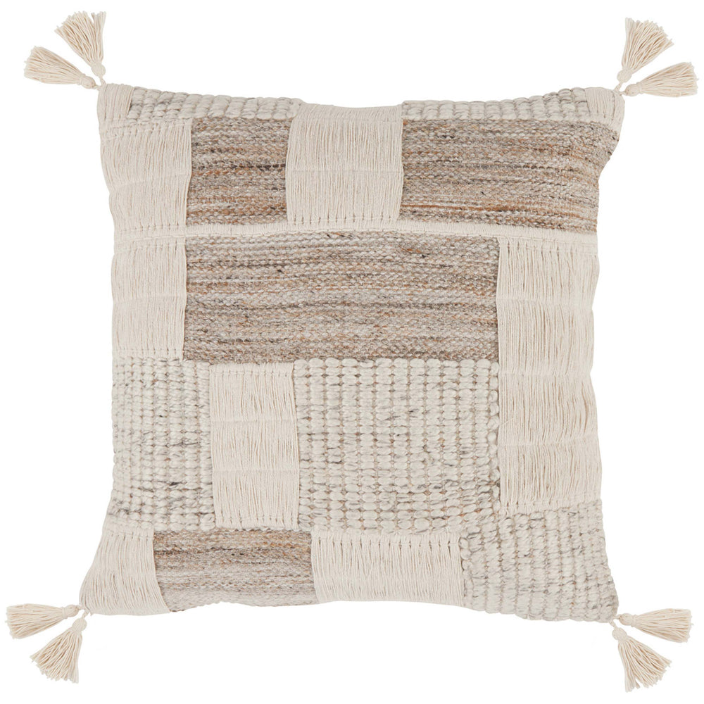 Lamar Pillow, Gray/Ivory