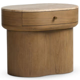 Lando Nightstand, Sand Marble-Furniture - Bedroom-High Fashion Home