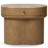 Lando Nightstand, Sand Marble-Furniture - Bedroom-High Fashion Home