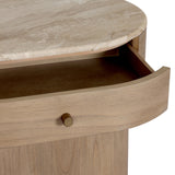 Lando Nightstand, Sand Marble-Furniture - Bedroom-High Fashion Home
