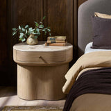 Lando Nightstand, Sand Marble-Furniture - Bedroom-High Fashion Home