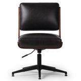Landon Leather Desk Chair, Sonoma Black