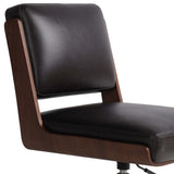 Landon Leather Desk Chair, Sonoma Black