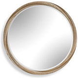 Landry Round Mirror, Natural