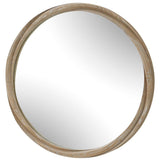 Landry Round Mirror, Natural