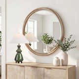 Landry Round Mirror, Natural
