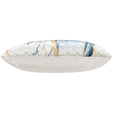 Lapis Quilted Lumbar Pillow, Multi-Accessories-High Fashion Home