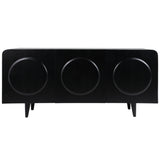 Large Circles 3 Door Cabinet, Black