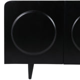 Large Circles 3 Door Cabinet, Black