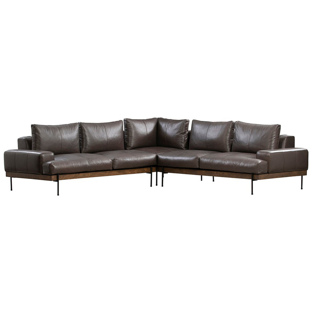 Largo Leather Sectional, Storm