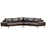 Largo Leather Sectional, Storm
