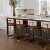 Larissa Bar & Counter Stool, Napa Cognac/Rhea Light Barley