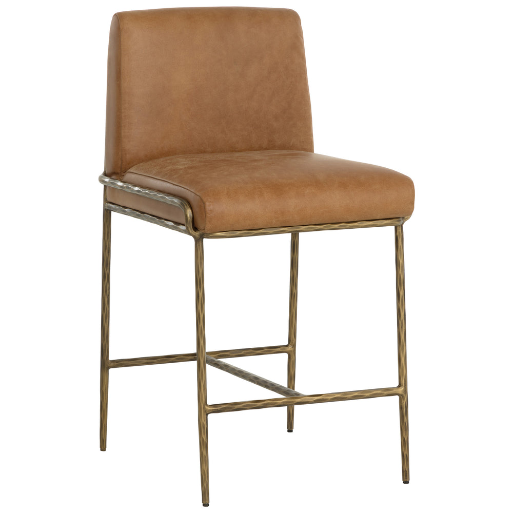 Lathan Counter Stool, Tan-Furniture - Dining-High Fashion Home