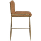 Lathan Leather Barstool, Tan-Furniture - Dining-High Fashion Home