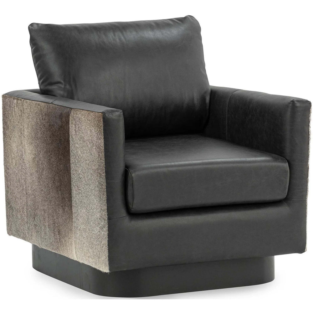 Lathe Swivel Chair, Rustic Shadow