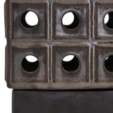 Lattice Outdoor Lantern Candleholder, Dark Bronze-Accessories-High Fashion Home