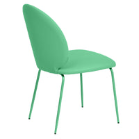 Lauren Vegan Leather Dining Chair, Green, Set of 2