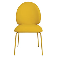 Lauren Vegan Leather Dining Chair, Yellow, Set of 2-Furniture - Dining-High Fashion Home