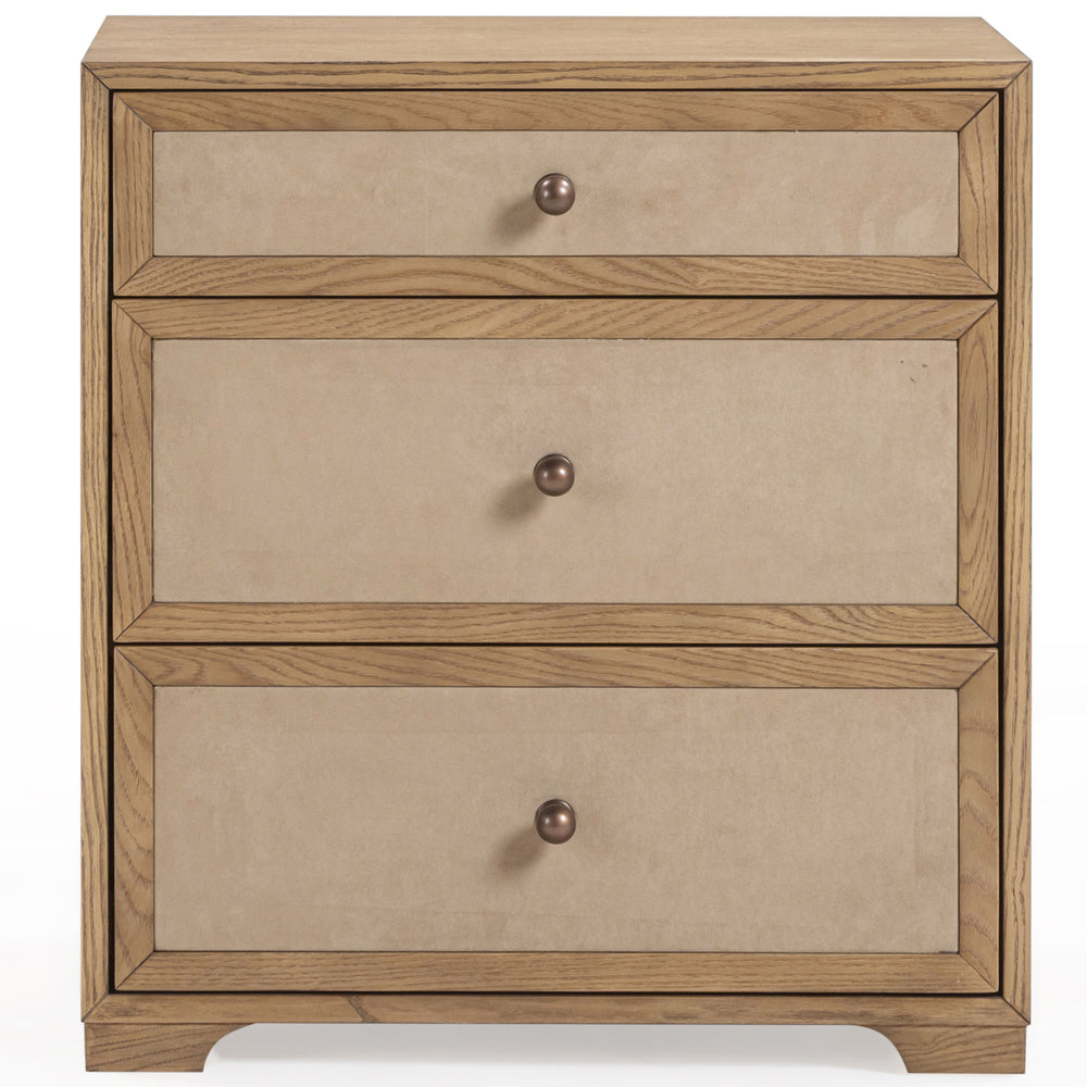 Laurentis 3 Drawer Nightstand, Light Taupe