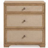 Laurentis 3 Drawer Nightstand, Light Taupe