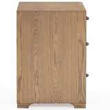 Laurentis 3 Drawer Nightstand, Light Taupe