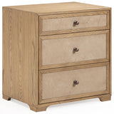 Laurentis 3 Drawer Nightstand, Light Taupe