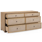 Laurentis 6 Drawer Dresser, Light Taupe