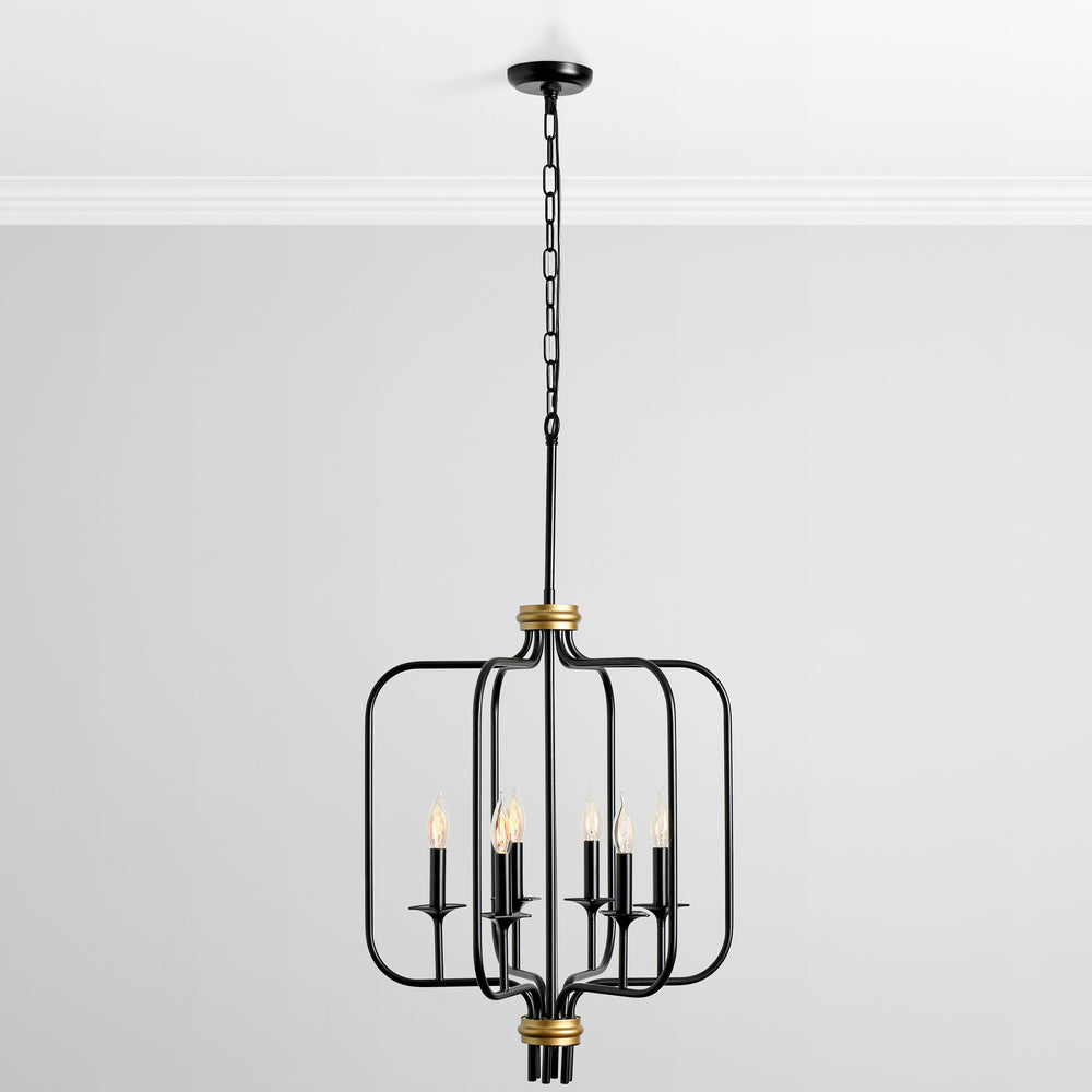 Laurie Round Chandelier, Black-Lighting-High Fashion Home