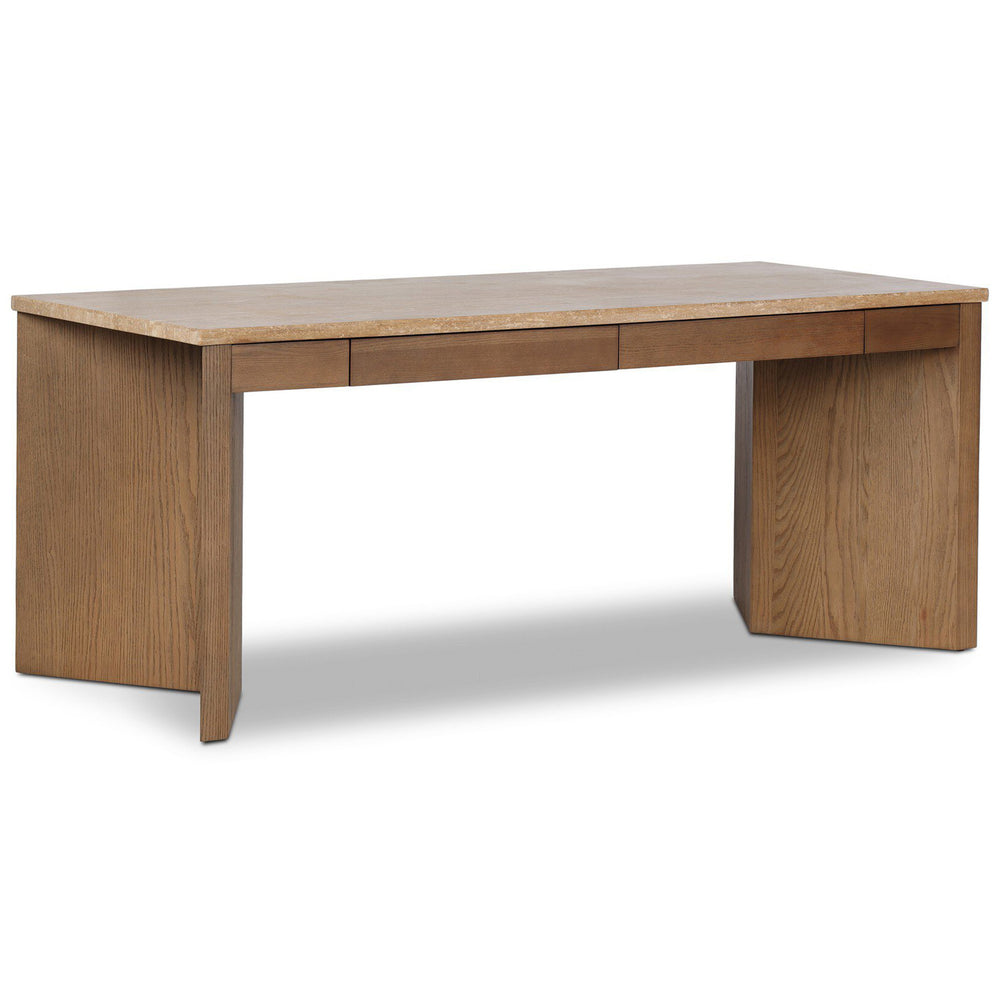 Lawson Desk, Golden Travertine by Four Hands