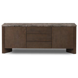Lawson Media Console, Brown Oak Veneer by Four Hands-Furniture - Storage-High Fashion Home