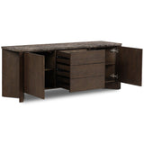 Lawson Media Console, Brown Oak Veneer by Four Hands-Furniture - Storage-High Fashion Home