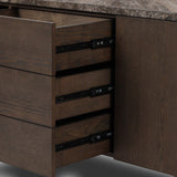 Lawson Media Console, Brown Oak Veneer by Four Hands-Furniture - Storage-High Fashion Home
