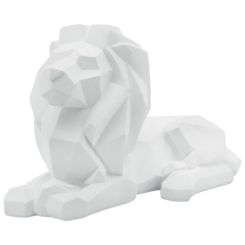 Laying Lion, White-Accessories-High Fashion Home