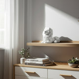 Laying Lion, White-Accessories-High Fashion Home