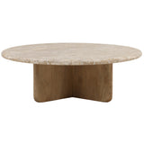 Layna Coffee Table, Beige-Furniture - Accent Tables-High Fashion Home