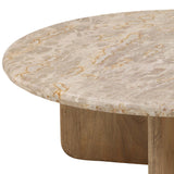 Layna Coffee Table, Beige-Furniture - Accent Tables-High Fashion Home