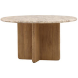 Layna Round Dining Table, Beige