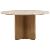 Layna Round Dining Table, Beige
