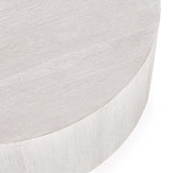 Layne Round Coffee Table, Milk White-Furniture - Accent Tables-High Fashion Home