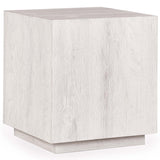 Layne Square End Table, Milk White