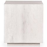Layne Square End Table, Milk White