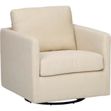 Layne Swivel Chair, Basketweave Ivory-Furniture - Chair-High Fashion Home