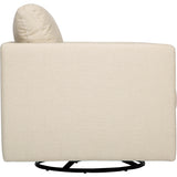 Layne Swivel Chair, Basketweave Ivory-Furniture - Chair-High Fashion Home