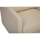 Layne Swivel Chair, Basketweave Ivory-Furniture - Chair-High Fashion Home