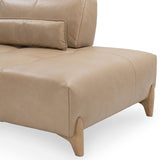 Leah Leather Sectional, Putty-Furniture - Sofas-High Fashion Home